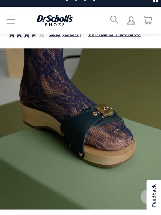 Dr. Scholl's Shoes - Dr. Scholl's navy the original icon   Leather Slide Mules wood summer adjustable